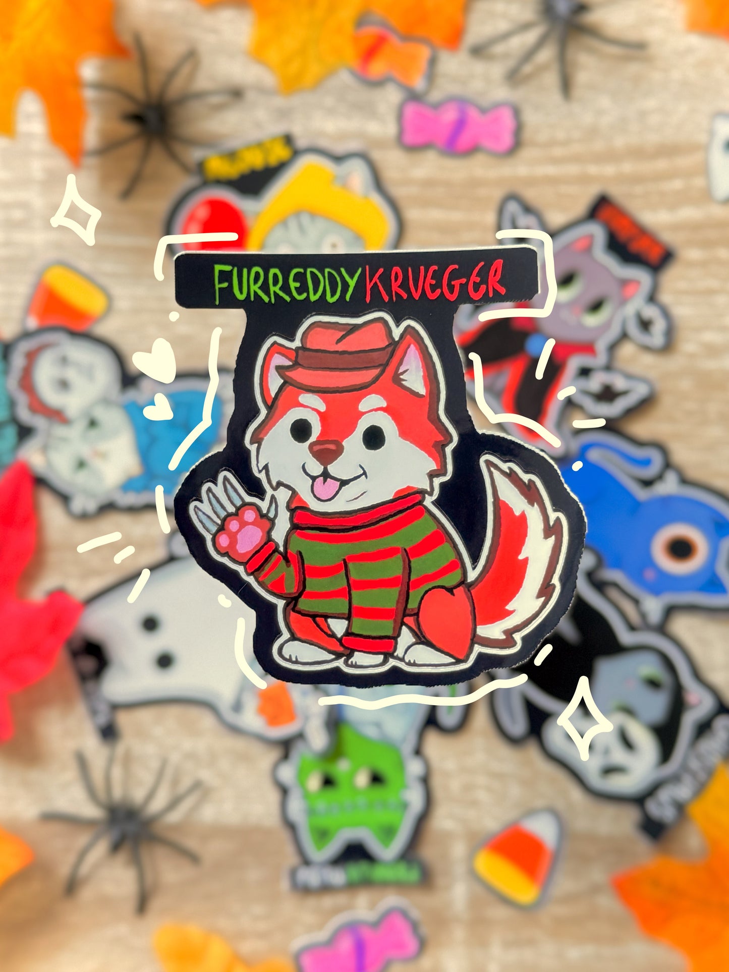 FURRIGHT NIGHT! 3 inch halloween stickers - INDIVIDUAL