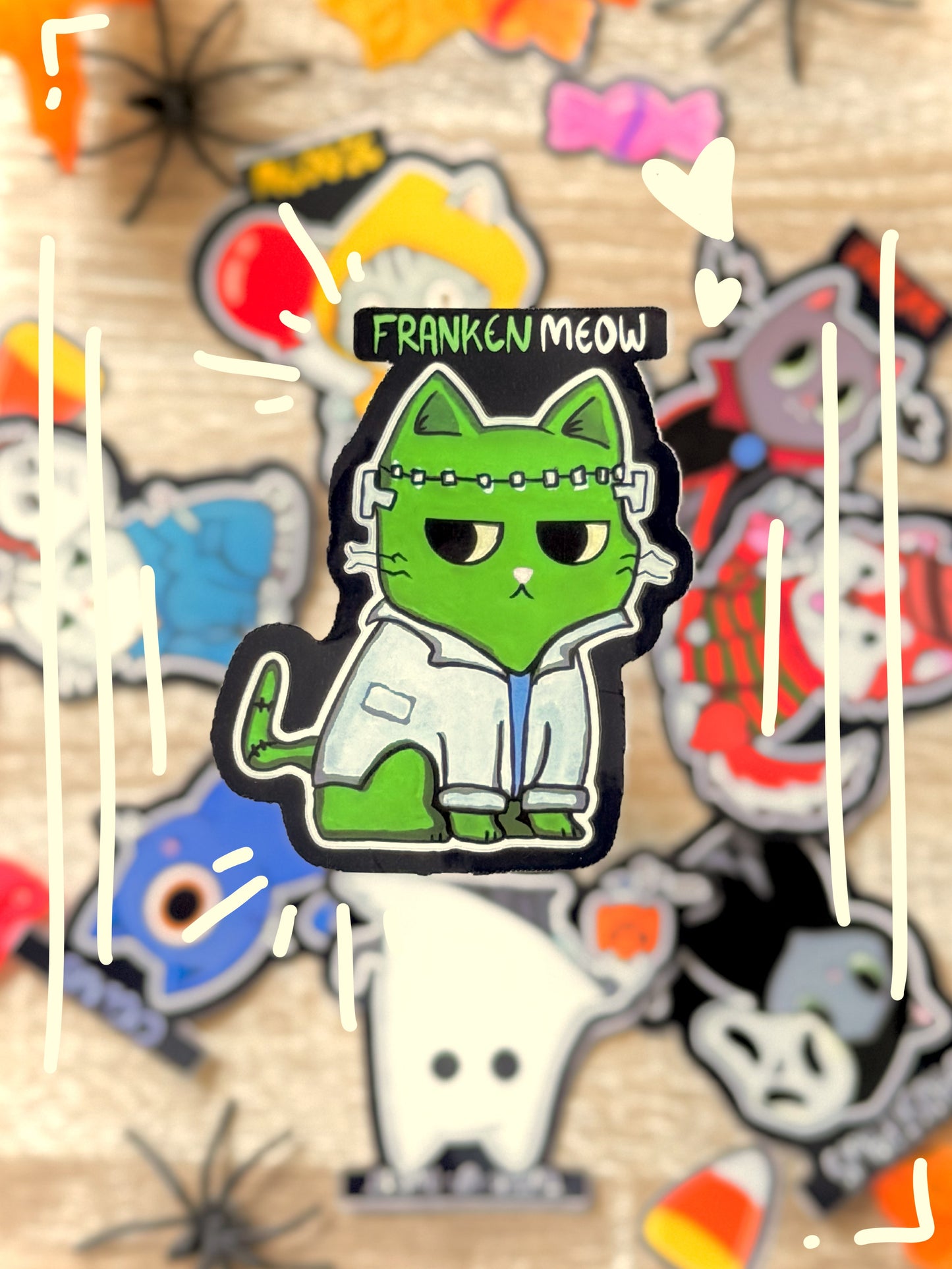 FURRIGHT NIGHT! 3 inch halloween stickers - INDIVIDUAL