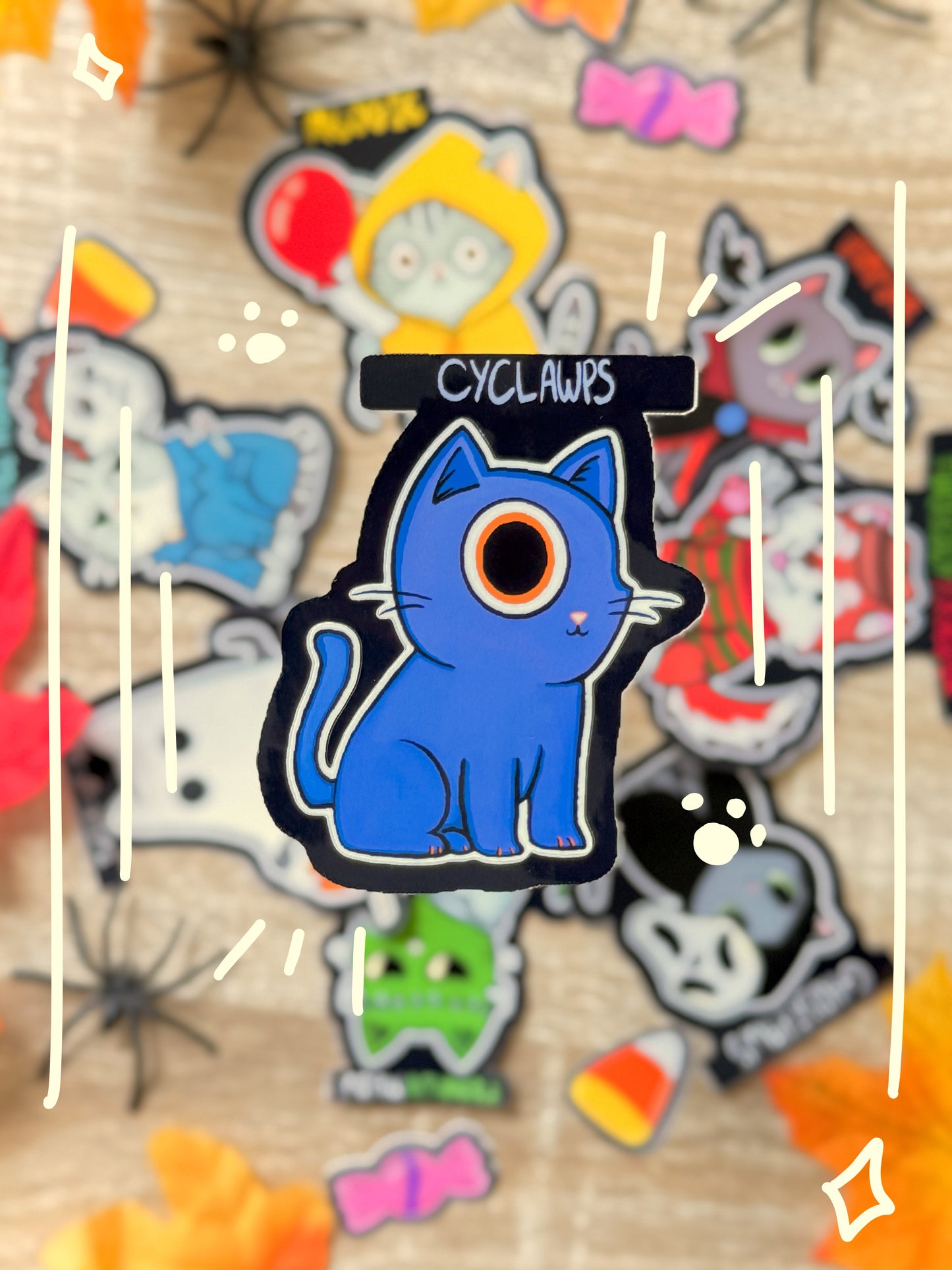 FURRIGHT NIGHT! 3 inch halloween stickers - INDIVIDUAL