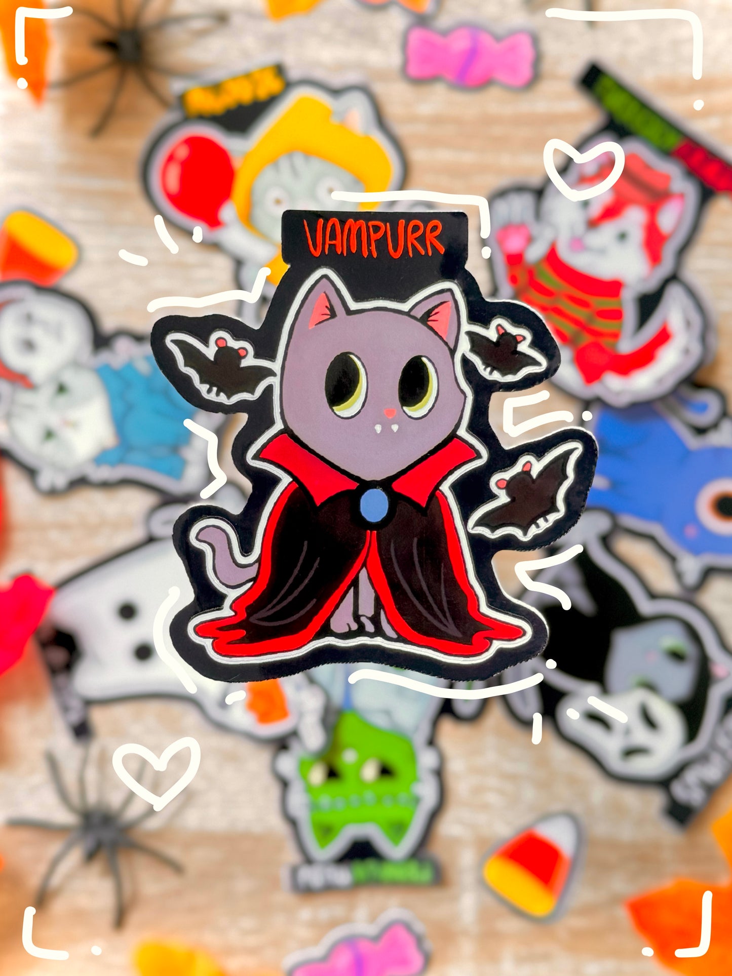 FURRIGHT NIGHT! 3 inch halloween stickers - INDIVIDUAL