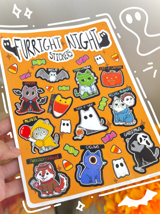FURRIGHT NIGHT! - 25PC STICKER SHEET